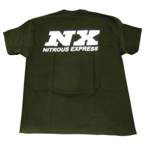 NITROUS EXPRESS Black T Shirt with White N X Logo, 2 X L