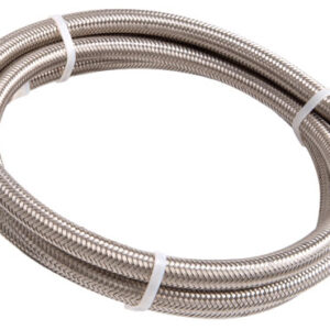 Aeroflow SS Teflon Braided Hose -4AN 1M Silver 4.8mm ID 7.6mm OD