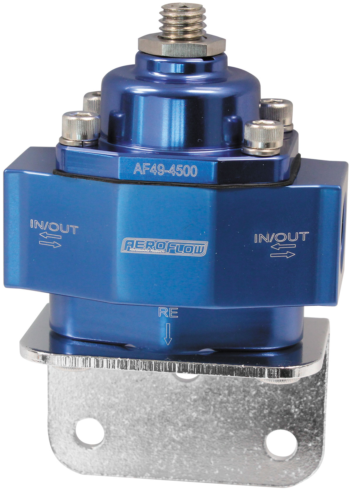 AEROFLOW AF494500 Billet Bypass Fuel Pressure Regulator 4.59psi