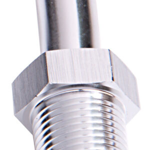 Aeroflow Straight Male 1/4 Inch Barb to 1/8 Inch N P T Adapter, Silver