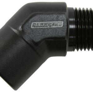 Aeroflow 45 Deg Female - Male Elbow 1/8 NPT Black