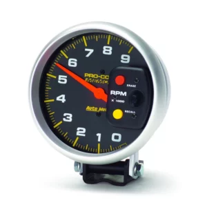 AUTOMETER Tachometer Gauge 5 Inch, 9,000 R P M, Pedestal with Peak Memory, Pro-Comp