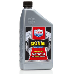 LUCAS Synthetic Motorcycle V Twin Gear / Transmission Oil 75 W 140 1 Quart