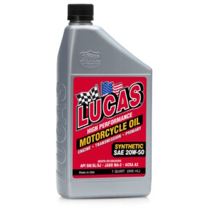 LUCAS Synthetic Motorcycle Engine Oil S A E 20 W 50 1 Quart