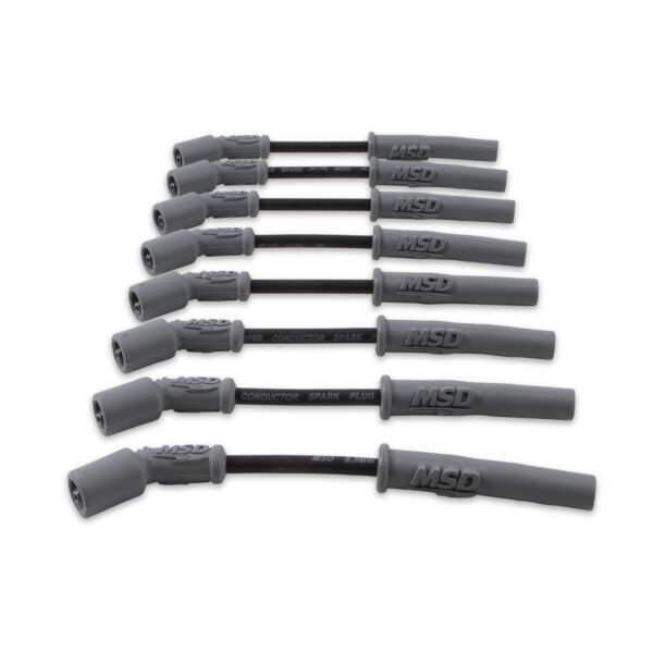 M S D Super Conductor Spark Plug Wire Set for General Motors L S 1 Engines from 1997 Onwards, Black - Set view from an angle