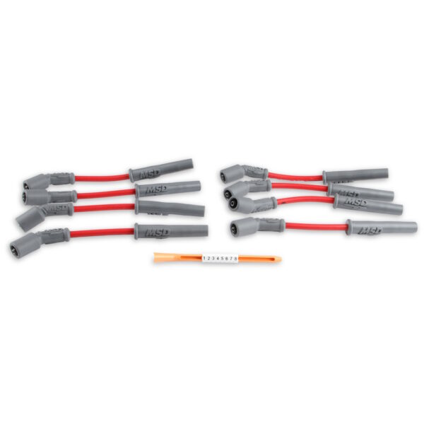 M S D Super Conductor Spark Plug Wire Set for General Motors L S 1 Engines from 1997 Onwards, Red - Set straight