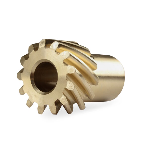 MSD Bronze .500 Inch Distributor Gear for Chevrolet - End View