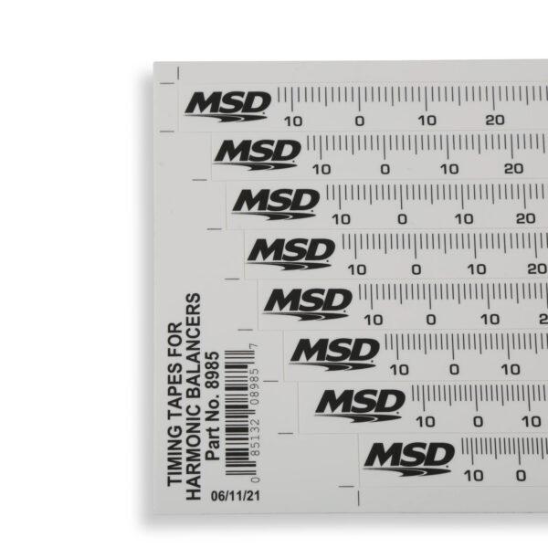 MSD 8 x Timing Tapes for Harmonic Balancers, 5.25 Inch to 8 Inch - Close Up View, Other End