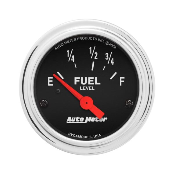 AUTOMETER Fuel Level Gauge 2 1/16″, 73° To 10°F, Elec, Traditional Chrome