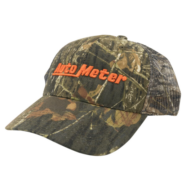 AUTOMETER Hat, Mesh Back W/Velcro, Hunting Camo, Blaze Orange 'Autometer' - Image 2