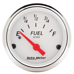 AUTOMETER Fuel Level Gauge 2 1/16", 240° To 33°F, Elec, Arctic White