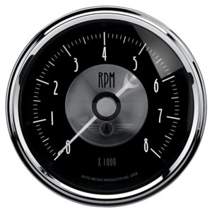 AUTOMETER Prestige Black Diamond 3 3/8 Inch In Dash Tachometer Gauge, 8,000 R P M