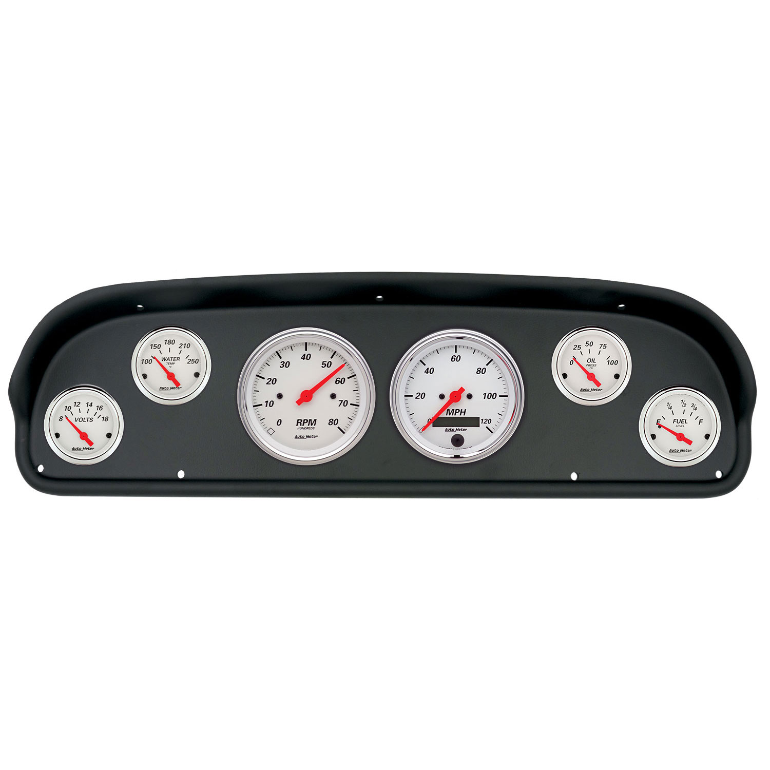 AUTOMETER Direct Fit Dash Kit, (3 3/8" X2, 2 1/16" X4), Ford F100 57-60, Arctic White