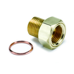 AUTOMETER Brass Fitting, Adaptor, M 16 x 1.5 Male, Brass, For Mechanical Temperature Gauge