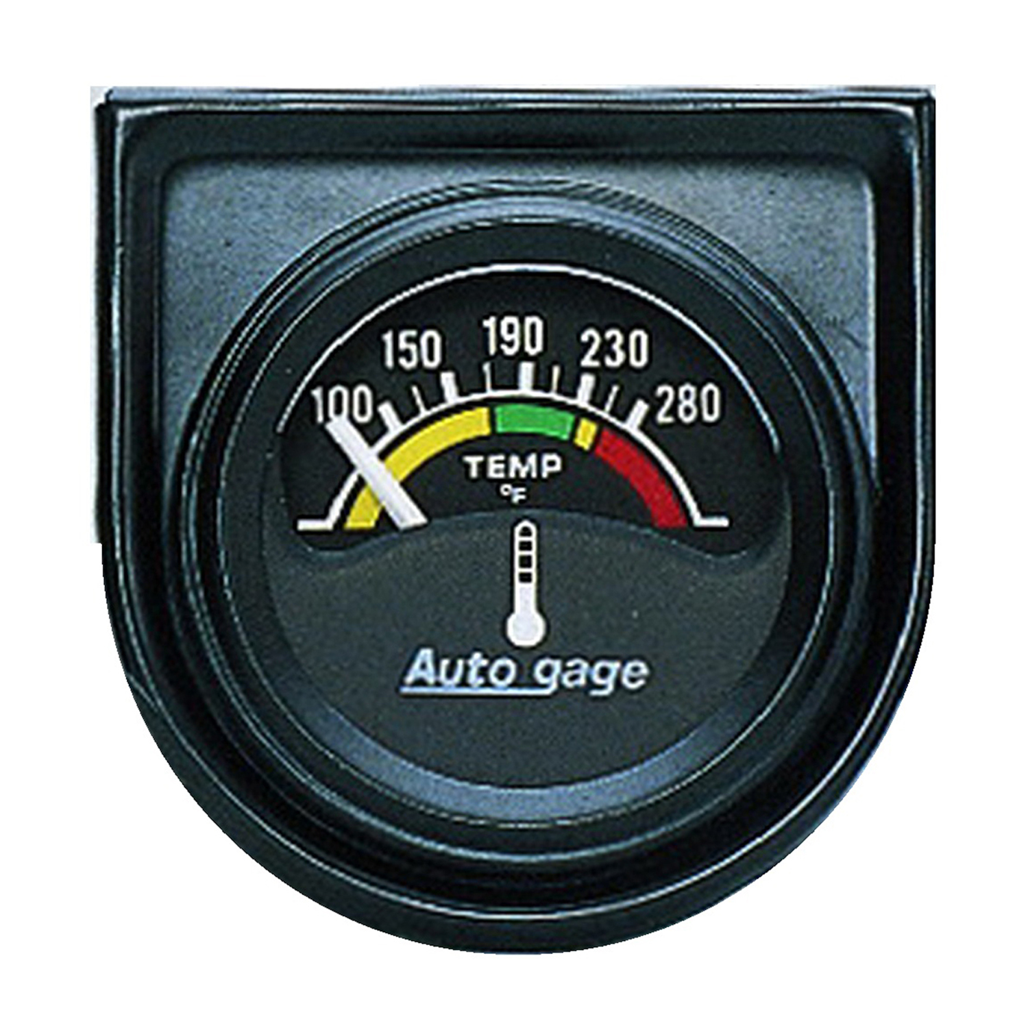AUTOMETER Gauge Console, Water Temp, 1.5", 280°f, Elec, Black Dial