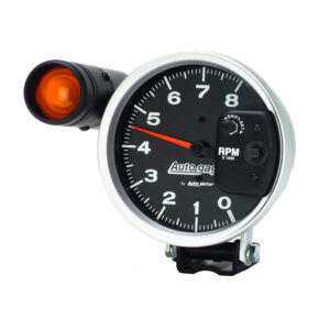 AUTOMETER Tachometer Gauge 5", 8K RPM, Pedestal W/ Ext. Shift-Lite, Black, Auto Gage