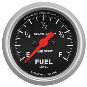 AUTOMETER Fuel Level Gauge 2 1/16 Inch, 0-280 Degrees, Programmable, Sport-Comp