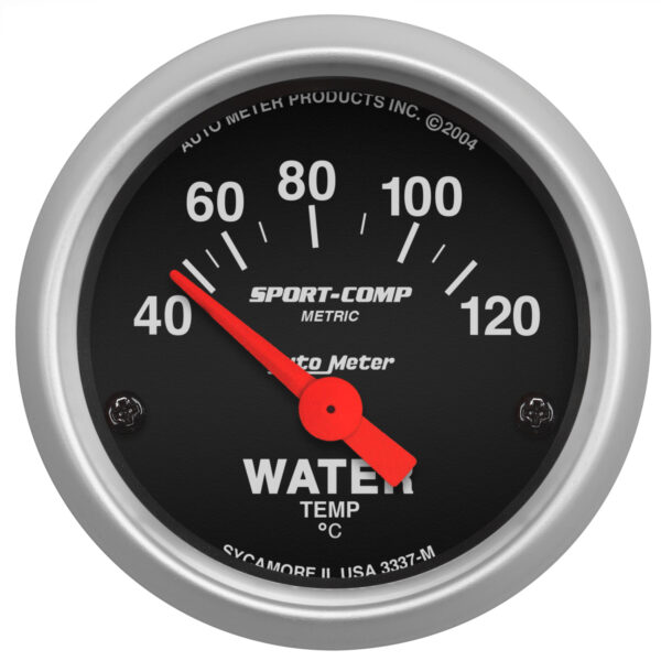 AUTOMETER 2 1/16 Inch 40-120 Degrees C Electric Water Temperature Gauge, Sport-Comp
