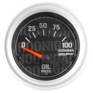 AUTOMETER Oil Pressure Gauge 2 1/16", 100PSI, Electric, Hoonigan