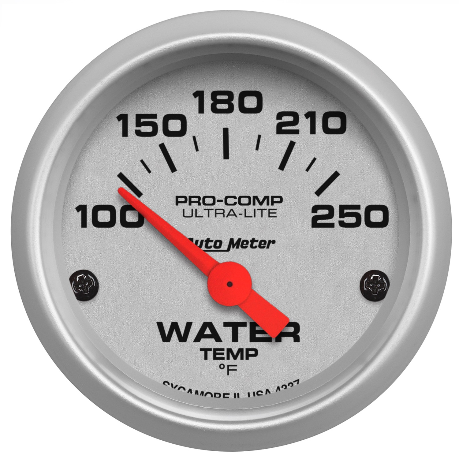 AUTOMETER 2 1/16 Inch Electric Water Temperature Gauge, 100-250 Degrees F, Ultra-Lite