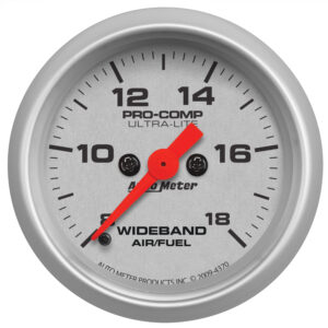AUTOMETER Wideband Air/Fuel Ratio A F R Gauge Analogue, 2 1/16 Inches, 8:1-18:1, Stepper Motor, Ultra-Lite