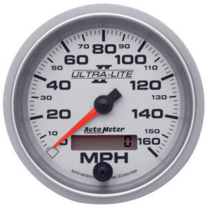 AUTOMETER Speedometer Gauge 3 3/8 Inches, 160 M P H, Elec. Programmable, Ultra-Lite II