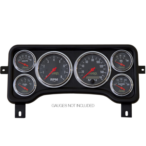 AUTOMETER Direct Fit 6 Gauge Mount Dash Panel for Jeep Wrangler T J and Cherokee X J - Shown with gauges