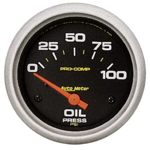 AUTOMETER Oil Pressure Gauge 2 5/8 Inches, 100 P S I, Electric, Pro-Comp