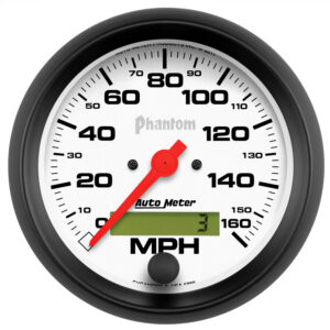 AUTOMETER Speedometer Gauge 3 3/8 Inches, 160 M P H, Electric. Programmable with L C D Odometer, Phantom