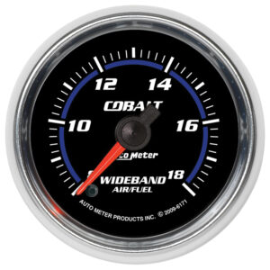 AUTOMETER Wideband Air/Fuel Ratio AFR Gauge Analogue, 2 1/16", 8:1-18:1, Stepper Motor, Cobalt