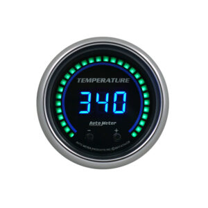 AUTOMETER Fluid Temperature Gauge 2 1/16 Inches C and F Degrees, Two Channel Selectable, Cobalt Elite Digital