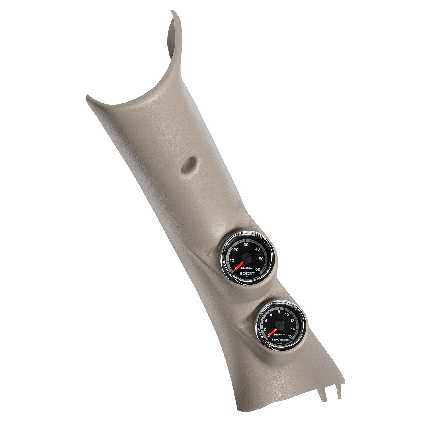 AUTOMETER Diesel Gauge Kit, APillar, Ram 1019, Boost/Egt, 60PSI/2000