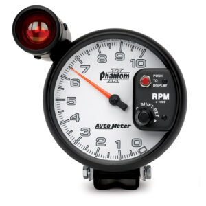 AUTOMETER Tachometer Gauge 5", 10 K R P M, Pedestal Wit External Shift-Lite, Phantom I I