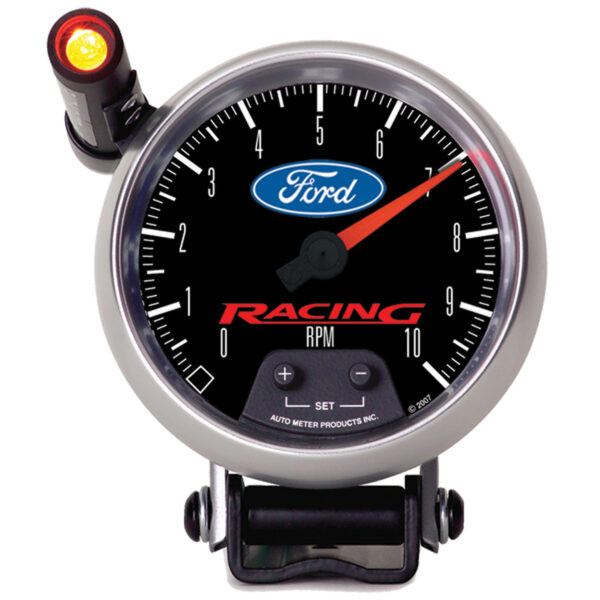 AUTOMETER Tachometer Gauge 3 3/4", 10K RPM, Pedestal W/ Ext. Quick-Lite, Ford Racing