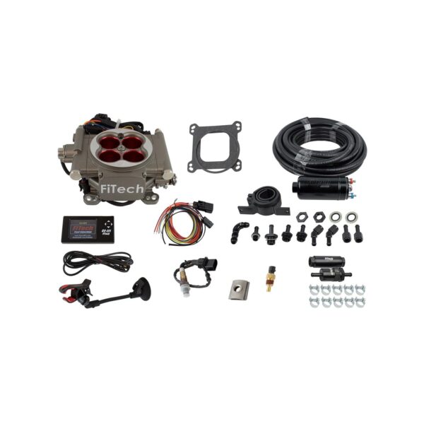 FITECH Go Street 400 Horsepower E F I System & Inline Fuel Delivery Master Kit, Cast Finish