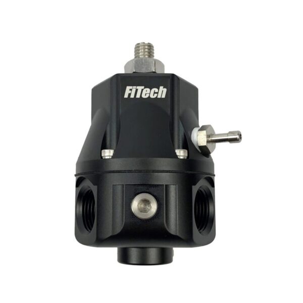 FITECH Go Fuel Tight Dual Outlet Fuel Regulator & Pressure Gauge Front View