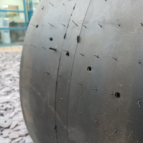 Hoosier drag racing tyre tread depth measurement
