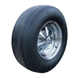 Hoosier drag master racing tyre for a rear wheel