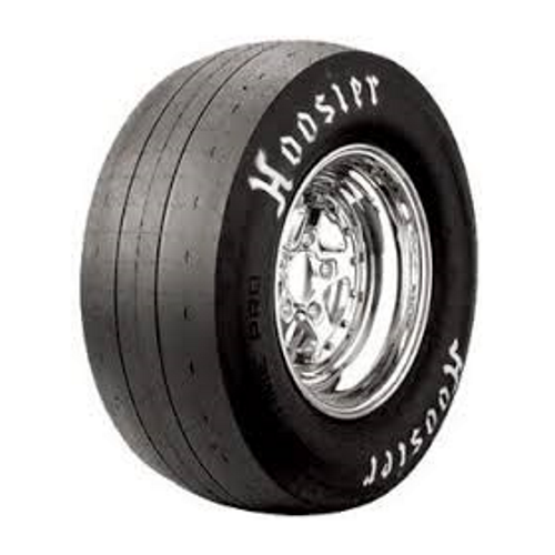 Hoosier quick time pro drag racing tyre for a rear wheel