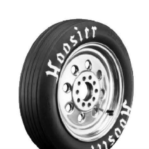 Hoosier drag racing tyre for a front wheel