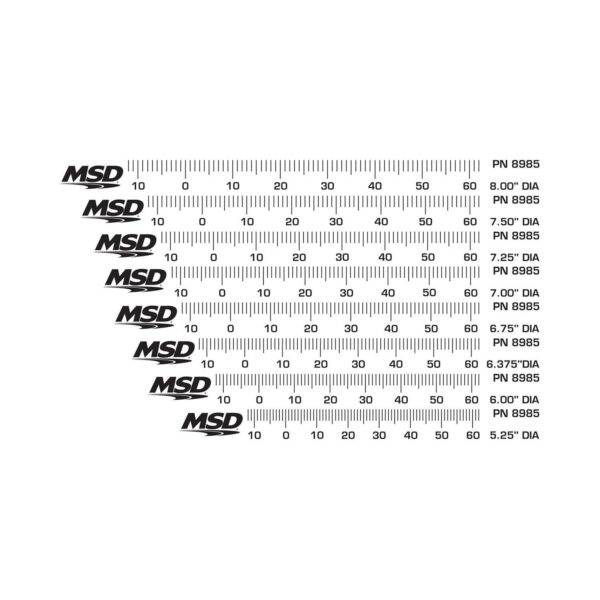 MSD 8 x Timing Tapes for Harmonic Balancers, 5.25 Inch to 8 Inch - Main View