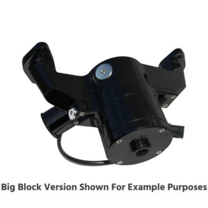 MEZIERE 12v Electric Water Pump Small Block Chevy High Flow 35GPM Black Transmission Pan Ready