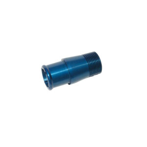 MEZIERE Cooling System Fitting 1 Inch N P T Inlet to 1.25 Inch Hose Blue