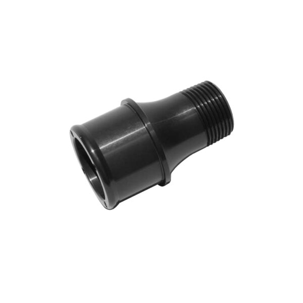 MEZIERE Cooling System Fitting 1 Inch N P T Inlet to 1.75 Inch Hose Black
