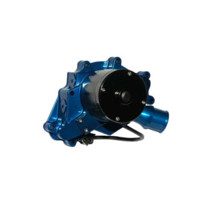 MEZIERE 12 Volt Electric Water Pump Small Block Ford High Flow 55 G P M Blue