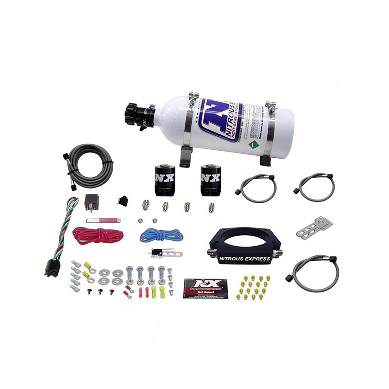 NITROUS EXPRESS Ls 102Mm Plate System (50400HP) W/ 5lb Bottle