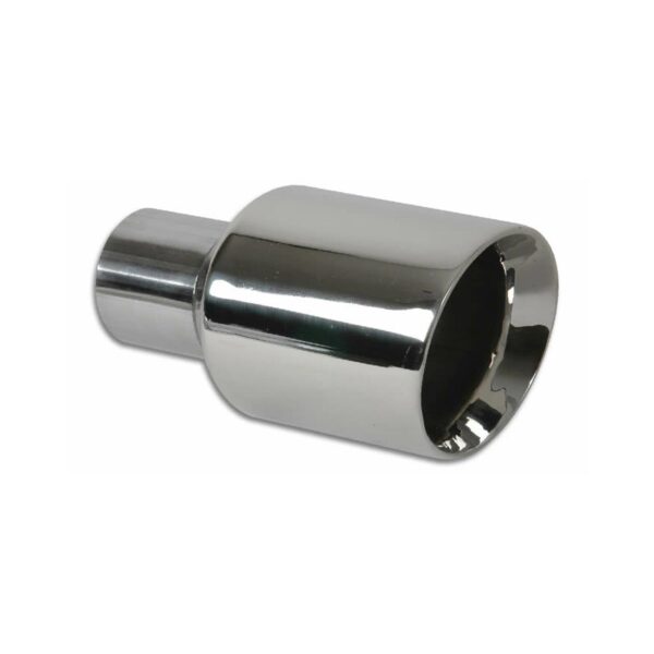 VIBRANT PERFORMANCE 3.5 Inch Round Angled Stainless Weld-On Exhaust Tip, 2.25" x 7.5"