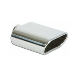 VIBRANT PERFORMANCE 5.5 Inch x 3 Inch Oval Rolled Stainless Weld-On Exhaust Tip, 2.25" x 7.5"