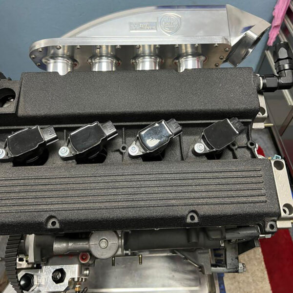 SERCK Performance Inlet Manifold for Lancia Delta H F Integrale Evoluzione II, 2 Litre 16 Valve Turbo - Rocker Cover View, Fitted